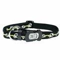 Dogit Adj Collar Skulls Lime/Black Lg A130